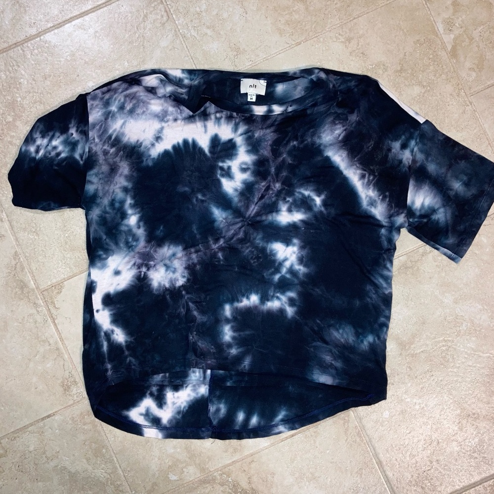 Black Tie Dyed Short Sleeve T-Shirt